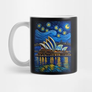 Sydney Opera House in Starry Night Mug